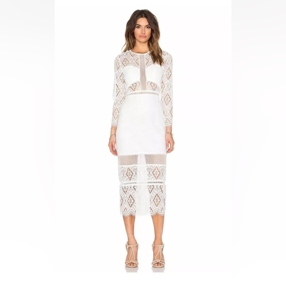 NWT Alexis Maud White Lace Midi
Dress Size Medium - Picture 3 of 14